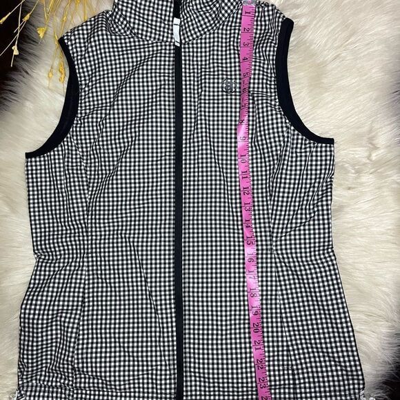 Abacus black/white gingham reversible lightweight vest sz medium - Picture 7 of 8